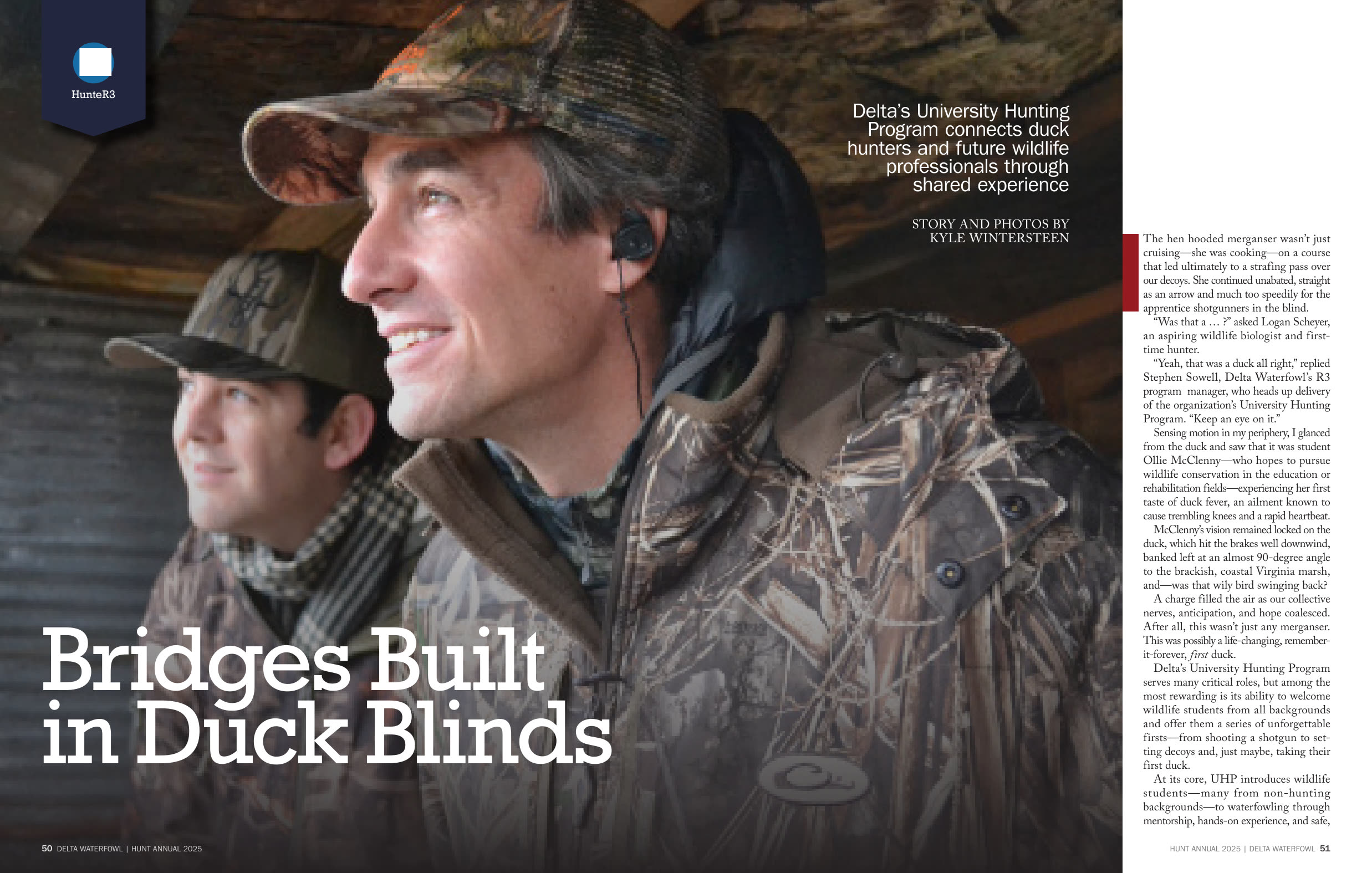 Delta Waterfowl Hunt Annual 2025 — University Hunting Program spread